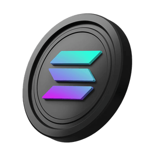 SOL coin, representing Solana, positioned next to the hero banner section